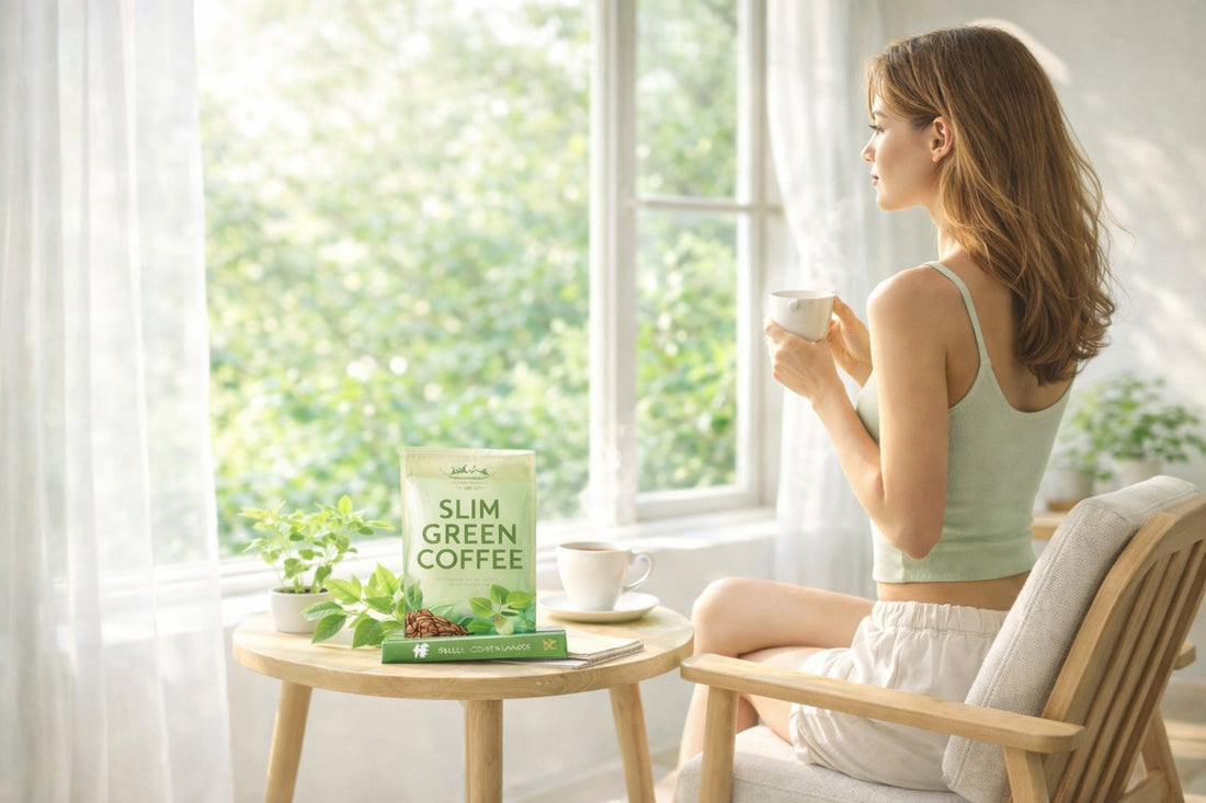 Morning wellness routine with HealthTree green coffee supplement