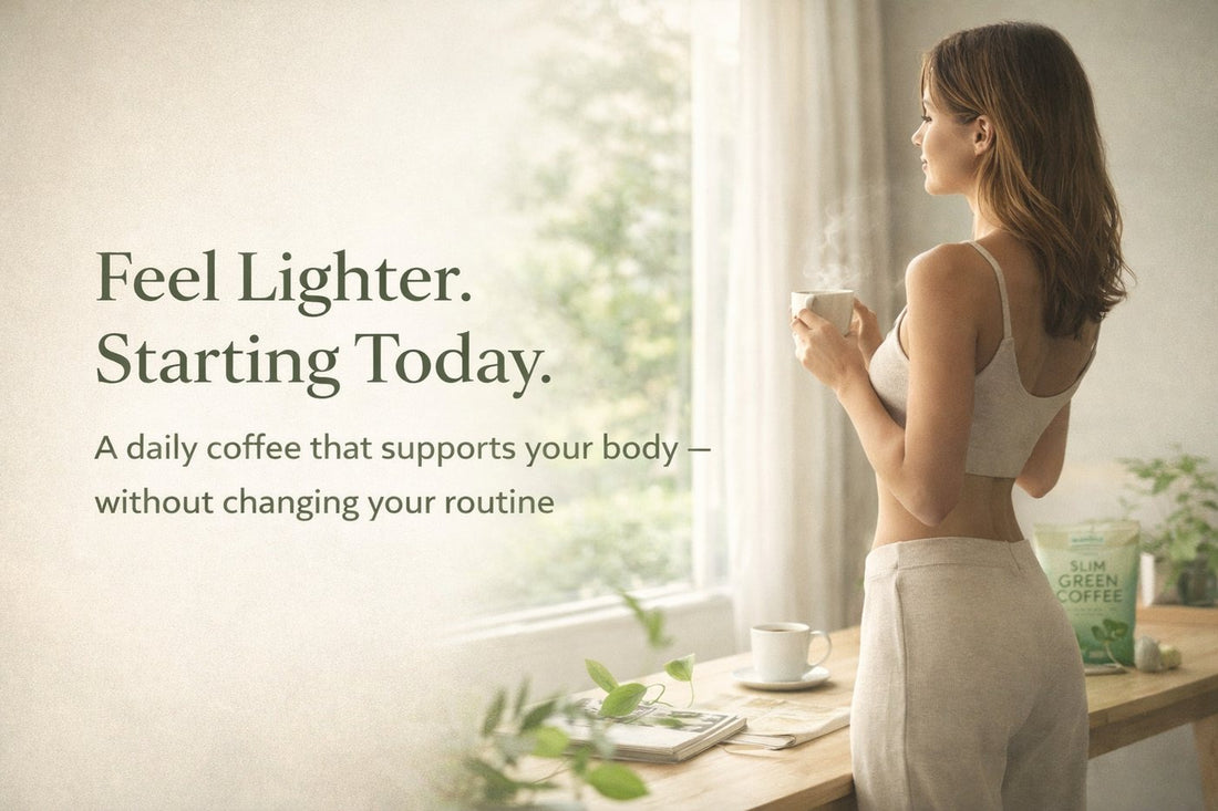 HealthTree green coffee supplement in a daily wellness routine