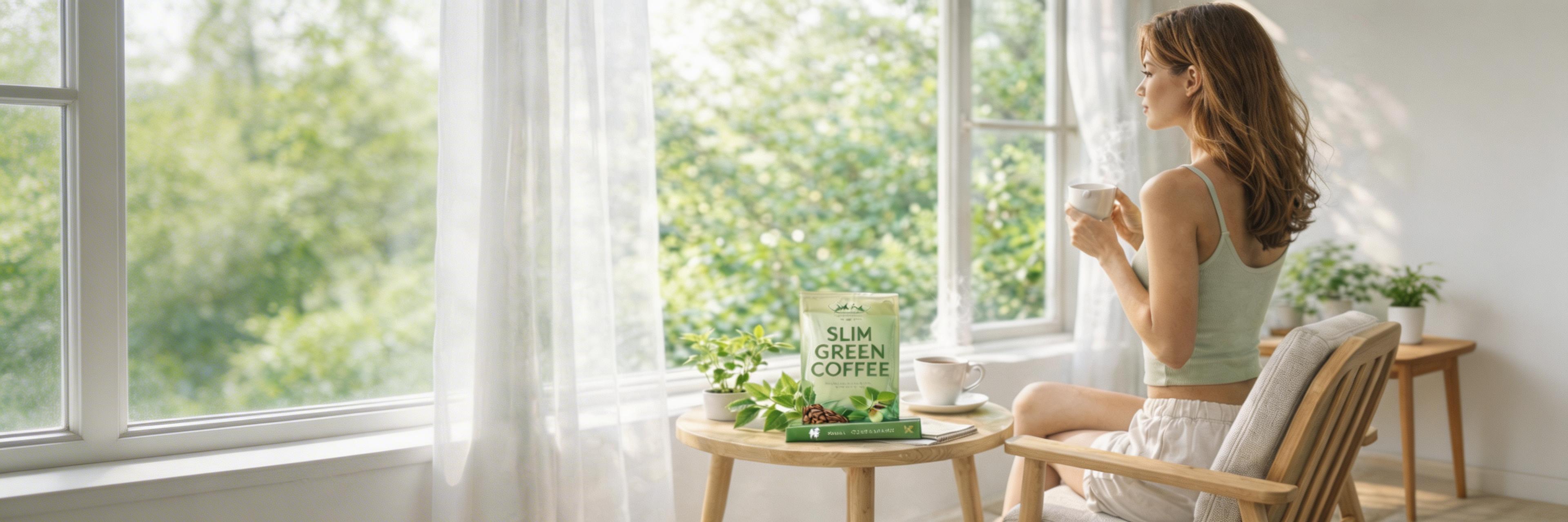 Green coffee supplement lifestyle banner for daily energy routines