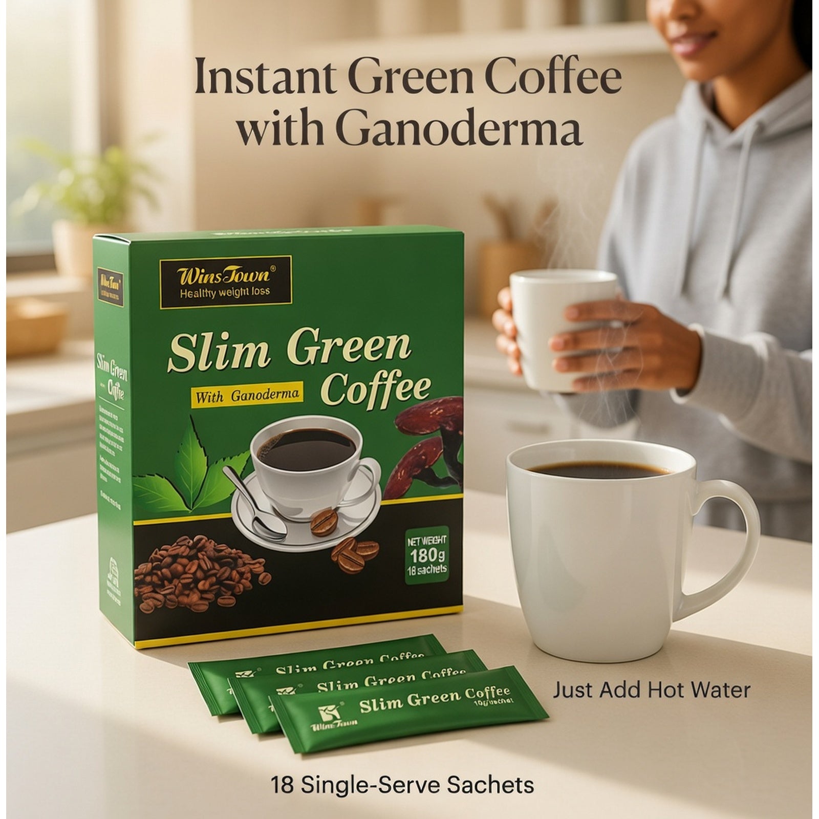 Green Coffee Bean Extract supplement package for daily energy support